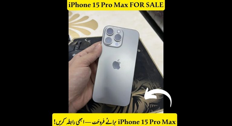 iPhone 15 Pro Max Available For Sale in Pakistan – PTA Approved, Excellent Condition!